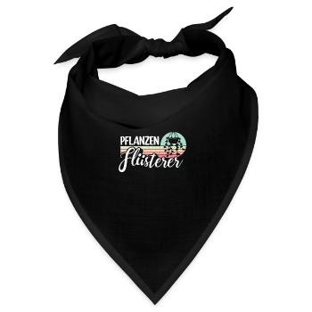 Planzenflüsterer Garten Gärtner Outfit - Bandana Dreieckstuch - Schwarz - Vorne