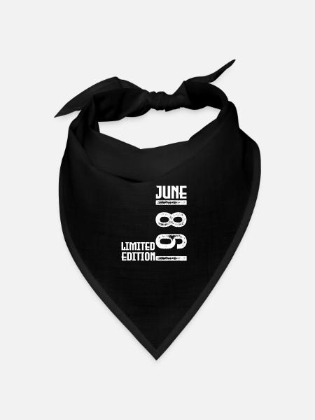 Geschenk Juni 1981 Jubiläum Juni 1981. Juni 1981 - Bandana Dreieckstuch - Schwarz