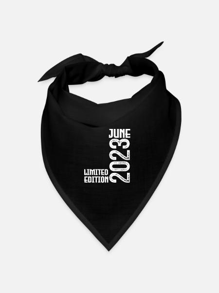Geschenk Juni 2023 Jubiläum Juni 2023. Juni 2023 - Bandana Dreieckstuch - Schwarz