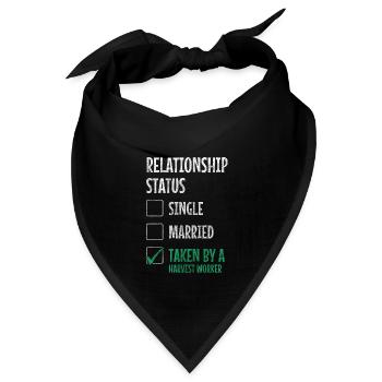 Ernte Feldarbeiter Erntezeit Gemüse - Bandana Dreieckstuch - Schwarz - Vorne