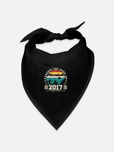 November 2017. November 2017 Geburtstagsgeschenk. - Bandana Dreieckstuch - Schwarz