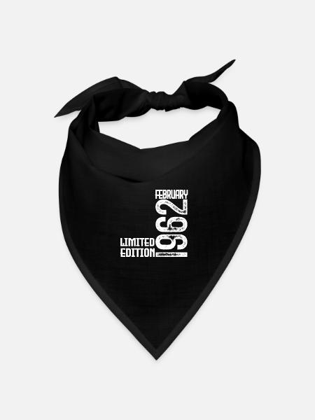 Februar 1962 Geschenk zum Jahrestag. Februar 1962. - Bandana Dreieckstuch - Schwarz