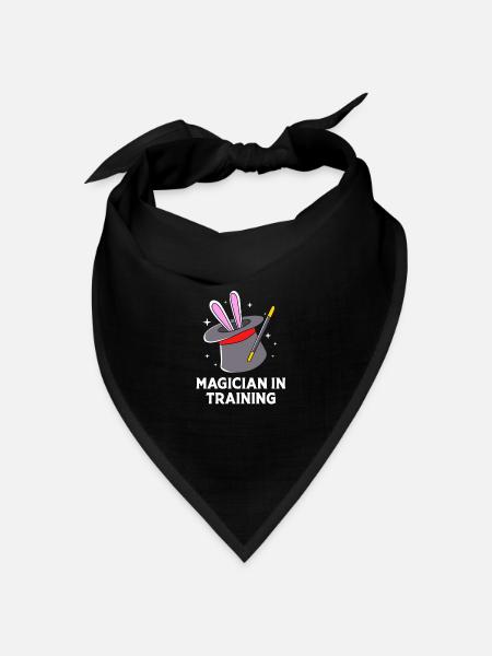 Zauberer Magie Magier - Bandana Dreieckstuch - Schwarz