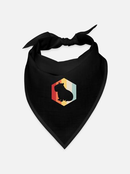 Capybara - Bandana Dreieckstuch - Schwarz