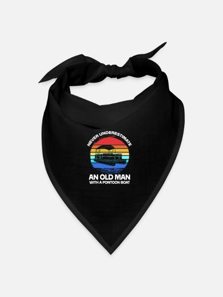 Pontonboot Boot Boote - Bandana Dreieckstuch - Schwarz