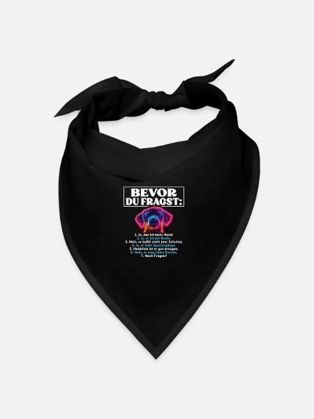 Bevor Du Fragst Das Ist Mein Hund - Bandana Dreieckstuch - Schwarz