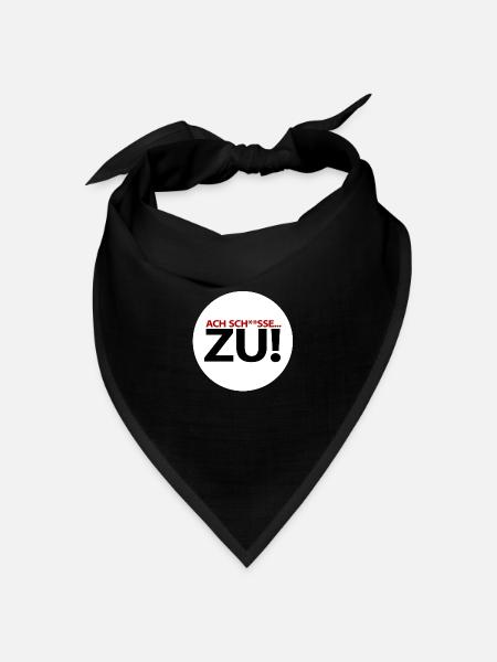 ach Scheisse - zu! - Kletter T-Shirt - Bandana Dreieckstuch - Schwarz