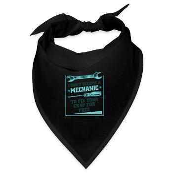 Mechanics Don't Fix For Free Bauarbeiter - Bandana Dreieckstuch - Schwarz - Vorne