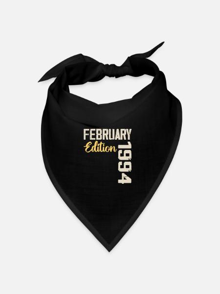 Februar 1994 Geburtstag Februar 1994 Retro - Bandana Dreieckstuch - Schwarz
