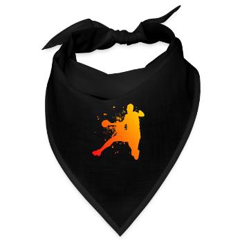 Handballer Handball Handballspielen Handballspiele - Bandana Dreieckstuch - Schwarz - Vorne