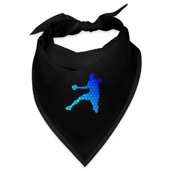 Handballspieler Handballspielen Handballer - Bandana Dreieckstuch - Schwarz - Vorne
