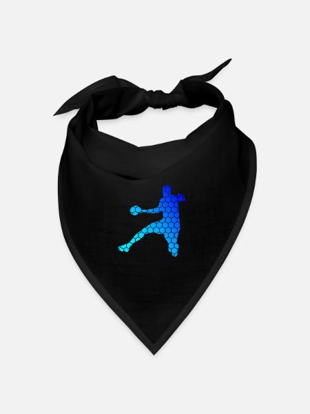 Handballspieler Handballspielen Handballer - Bandana Dreieckstuch - Schwarz