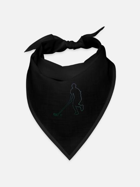 Unihockeyspielen Innebandy Damen Unihockey - Bandana Dreieckstuch - Schwarz
