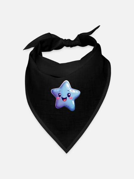 Stern - Bandana Dreieckstuch - Schwarz