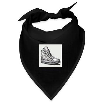 Sneaker in Schwarz-weiss - Bandana Dreieckstuch - Schwarz - Vorne