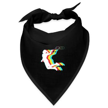 Badminton - Bandana Dreieckstuch - Schwarz - Vorne