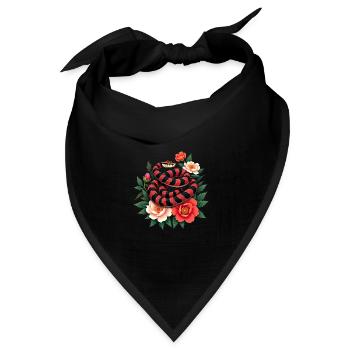 Lunar New Year - Schlange 2025 - Bandana Dreieckstuch - Schwarz - Vorne