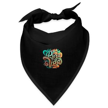 Pura Vida in vollen Zügen genießen - Bandana Dreieckstuch - Schwarz - Vorne