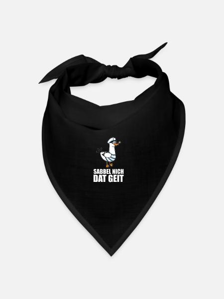 Sabbel nich Möwe Hamburg Bremen Norddeutsch Norden - Bandana Dreieckstuch - Schwarz