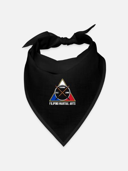 Arnis Escrima Kali Kampfkunst Selbstverteidigung - Bandana Dreieckstuch - Schwarz