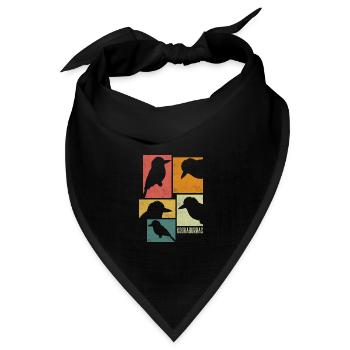 Kookaburra Birder Birdwatcher Ornithology Birds - Bandana Dreieckstuch - Schwarz - Vorne