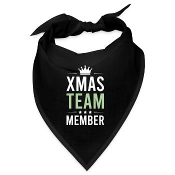 Xmas Team - Bandana Dreieckstuch - Schwarz - Vorne