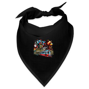 Bern - Bandana Dreieckstuch - Schwarz - Vorne