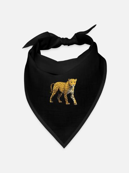 Gepard Tier - Bandana Dreieckstuch - Schwarz