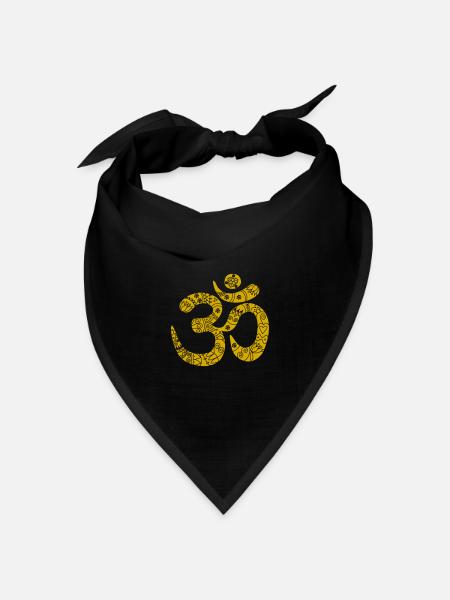 Ohm mit Mustern - Bandana Dreieckstuch - Schwarz
