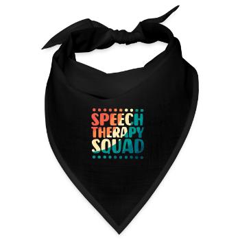 Logopädie Logopäde Logopädin - Bandana Dreieckstuch - Schwarz - Vorne