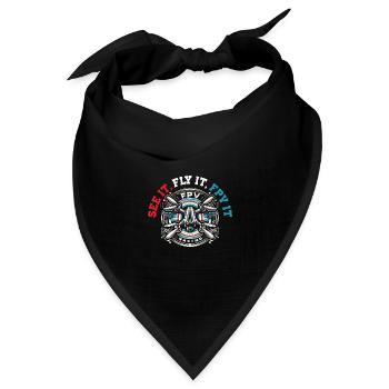 Fpv-drohnenpilot, Ferngesteuerter - Bandana Dreieckstuch - Schwarz - Vorne