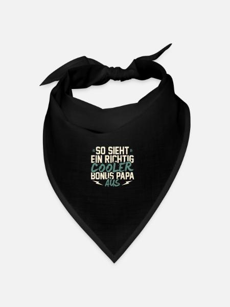 Cooler Bonus Papa Geschenk Stiefvater - Bandana Dreieckstuch - Schwarz