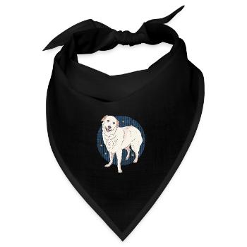 Pyrenäenberghund Hunde | Hundebesitzer Geschenk - Bandana Dreieckstuch - Schwarz - Vorne