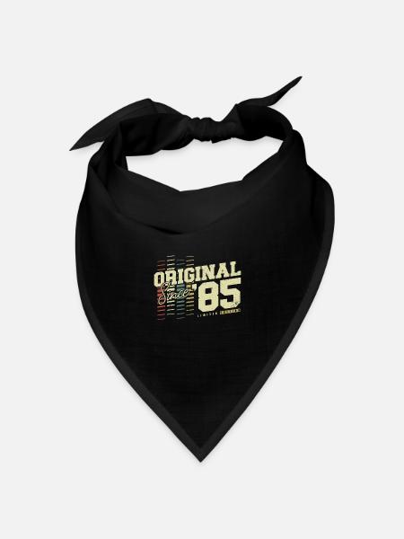 Original 1985 Jahrgang Vintage Retro Geburtstag - Bandana Dreieckstuch - Schwarz