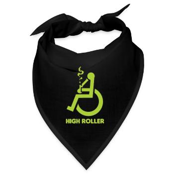Rollstuhl Stoner mit hohem Rollstuhl - Bandana Dreieckstuch - Schwarz - Vorne