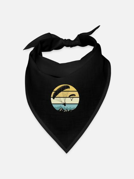 Gleitschirm Geschenk Mann Frau Sport Gleitschirm - Bandana Dreieckstuch - Schwarz