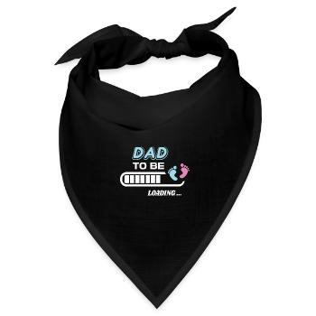 zukünftiger Vater. Warten Sie auf Geburtsgeschenk - Bandana Dreieckstuch - Schwarz - Vorne