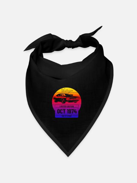 OCT 1974 - Bandana Dreieckstuch - Schwarz