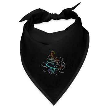 Foil Foiling Wing Sling Surf - Bandana Dreieckstuch - Schwarz - Vorne
