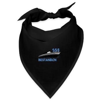 Boot Captain Geschenk Schiff Bootsbesitzer Kapitän - Bandana Dreieckstuch - Schwarz - Vorne
