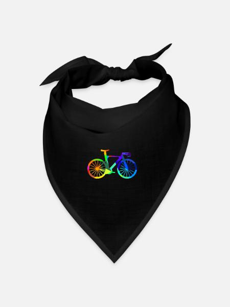 Rennrad Triathlon Regenbogen Polygon Fahrrad - Bandana Dreieckstuch - Schwarz