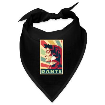 Dante Vintage Farben - Bandana Dreieckstuch - Schwarz - Vorne