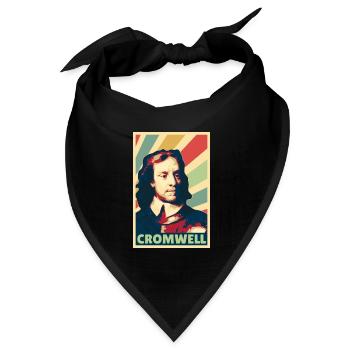 Oliver Cromwell Vintage Farben - Bandana Dreieckstuch - Schwarz - Vorne