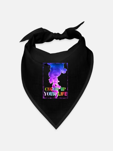 Color Up Your Life - Bandana Dreieckstuch - Schwarz