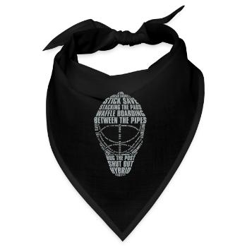 Hockey-Tormann-Maske (Lichtfarbe-Design) - Bandana Dreieckstuch - Schwarz - Vorne