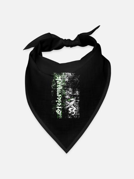 Retro Steiermark - Bandana Dreieckstuch - Schwarz
