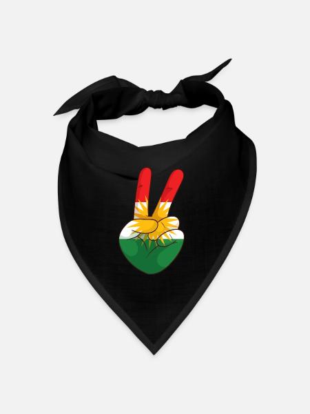 Kurdistan - Bandana Dreieckstuch - Schwarz