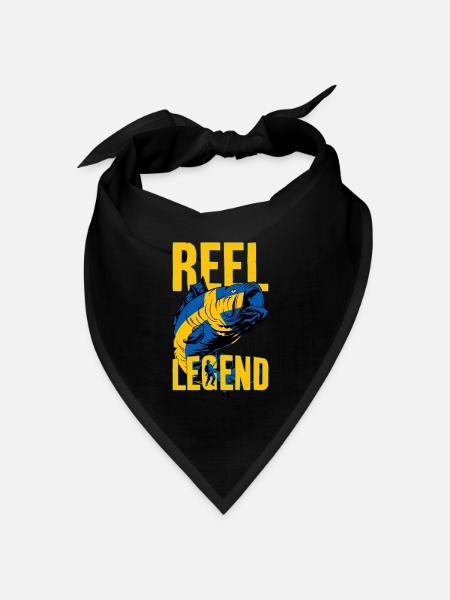 ANGELN SCHWEDEN ANGLER FISCHEN REEL LEGEND - Bandana Dreieckstuch - Schwarz