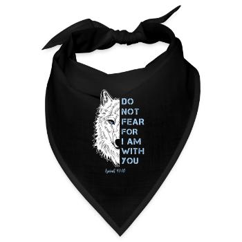Religiöses Zitat - Bandana Dreieckstuch - Schwarz - Vorne
