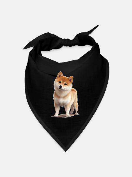 Shiba Inu Hund Geschenk - Bandana Dreieckstuch - Schwarz